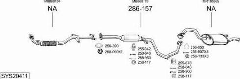 Bosal SYS20411 - Система випуску ОГ autocars.com.ua