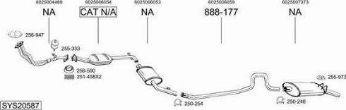 Bosal SYS20587 - Система випуску ОГ autocars.com.ua