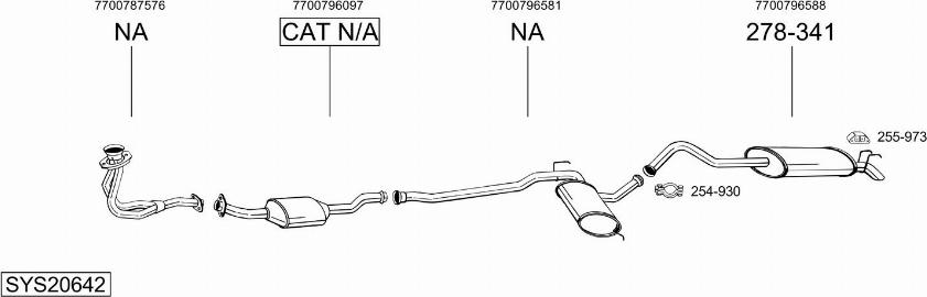 Bosal SYS20642 - Система випуску ОГ autocars.com.ua