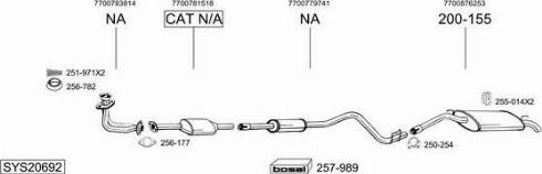 Bosal SYS20692 - Система випуску ОГ autocars.com.ua