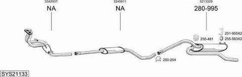 Bosal SYS21133 - Система випуску ОГ autocars.com.ua