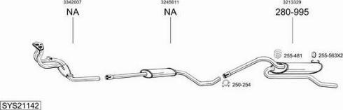 Bosal SYS21142 - Система випуску ОГ autocars.com.ua