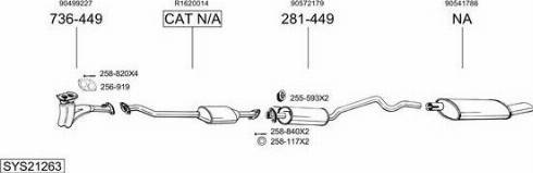 Bosal SYS21263 - Система випуску ОГ autocars.com.ua