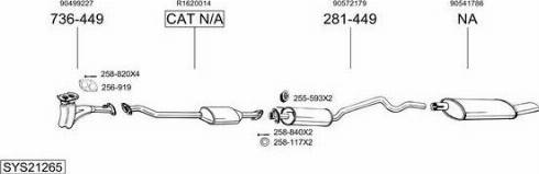 Bosal SYS21265 - Система випуску ОГ autocars.com.ua