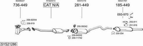 Bosal SYS21286 - Система випуску ОГ autocars.com.ua
