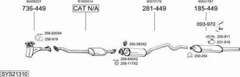 Bosal SYS21310 - Система випуску ОГ autocars.com.ua