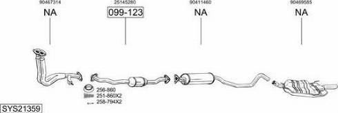 Bosal SYS21359 - Система випуску ОГ autocars.com.ua