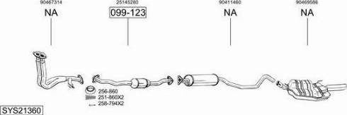Bosal SYS21360 - Система випуску ОГ autocars.com.ua