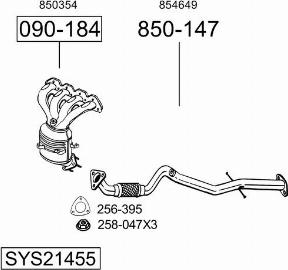 Bosal SYS21455 - Система випуску ОГ autocars.com.ua