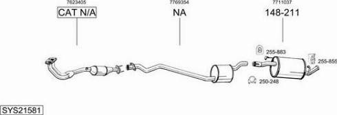 Bosal SYS21581 - Система випуску ОГ autocars.com.ua