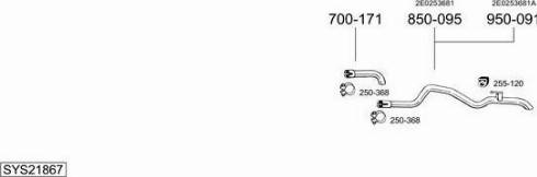 Bosal SYS21867 - Система випуску ОГ autocars.com.ua