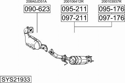 Bosal SYS21933 - Система випуску ОГ autocars.com.ua