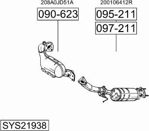 Bosal SYS21938 - Система випуску ОГ autocars.com.ua