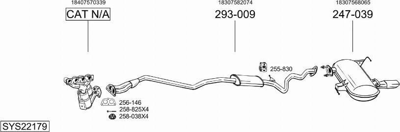 Bosal SYS22179 - Система випуску ОГ autocars.com.ua