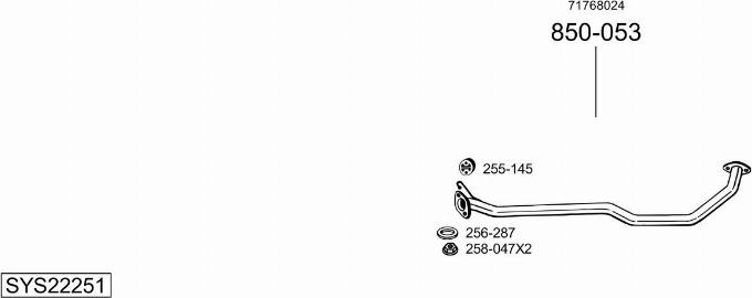 Bosal SYS22251 - Система випуску ОГ autocars.com.ua