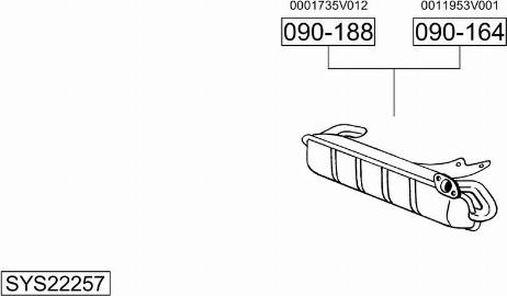 Bosal SYS22257 - Система випуску ОГ autocars.com.ua