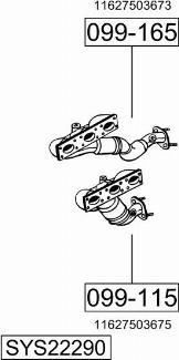 Bosal SYS22290 - Система випуску ОГ autocars.com.ua