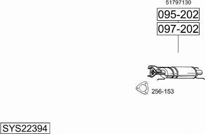 Bosal SYS22394 - Система випуску ОГ autocars.com.ua