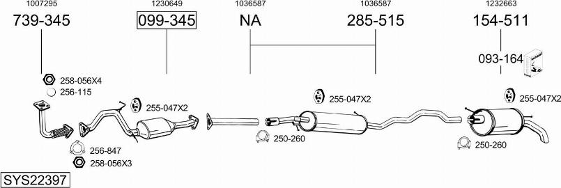 Bosal SYS22397 - Система выпуска ОГ avtokuzovplus.com.ua