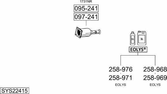 Bosal SYS22415 - Система випуску ОГ autocars.com.ua