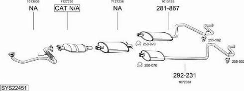 Bosal SYS22451 - Система випуску ОГ autocars.com.ua