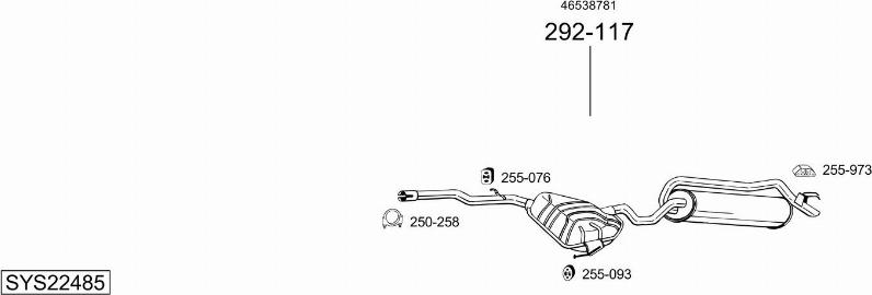 Bosal SYS22485 - Система випуску ОГ autocars.com.ua