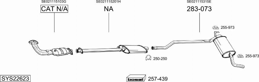 Bosal SYS22623 - Система выпуска ОГ avtokuzovplus.com.ua