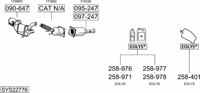 Bosal SYS22776 - Система випуску ОГ autocars.com.ua