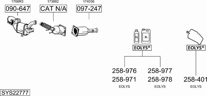 Bosal SYS22777 - Система випуску ОГ autocars.com.ua