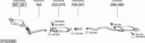 Bosal SYS22988 - Система випуску ОГ autocars.com.ua