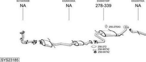 Bosal SYS23185 - Система випуску ОГ autocars.com.ua
