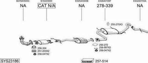 Bosal SYS23186 - Система випуску ОГ autocars.com.ua