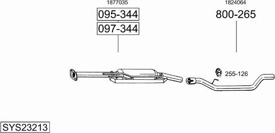 Bosal SYS23213 - Система випуску ОГ autocars.com.ua