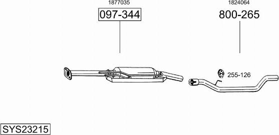 Bosal SYS23215 - Система випуску ОГ autocars.com.ua