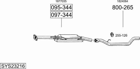 Bosal SYS23216 - Система выпуска ОГ avtokuzovplus.com.ua