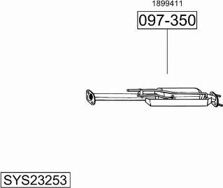 Bosal SYS23253 - Система выпуска ОГ avtokuzovplus.com.ua