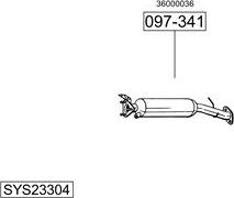 Bosal SYS23304 - Система випуску ОГ autocars.com.ua