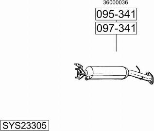 Bosal SYS23305 - Система випуску ОГ autocars.com.ua