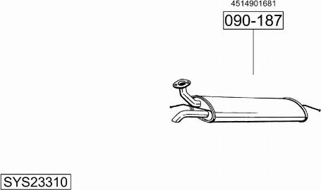 Bosal SYS23310 - Система випуску ОГ autocars.com.ua
