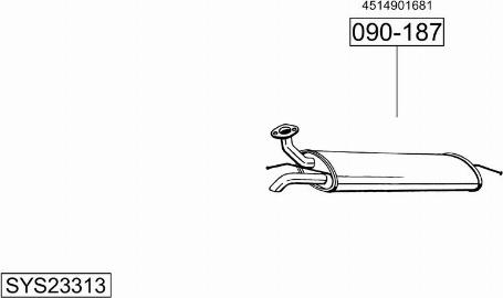 Bosal SYS23313 - Система випуску ОГ autocars.com.ua