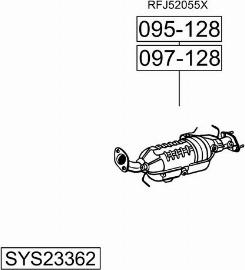 Bosal SYS23362 - Система випуску ОГ autocars.com.ua