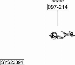 Bosal SYS23394 - Система випуску ОГ autocars.com.ua