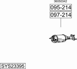 Bosal SYS23395 - Система випуску ОГ autocars.com.ua