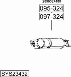 Bosal SYS23432 - Система випуску ОГ autocars.com.ua