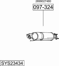 Bosal SYS23434 - Система випуску ОГ autocars.com.ua