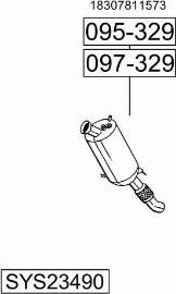 Bosal SYS23490 - Система випуску ОГ autocars.com.ua