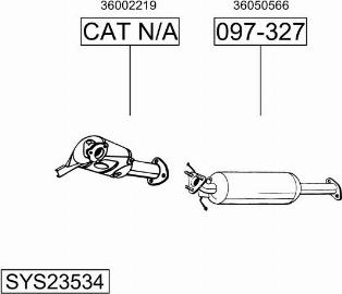 Bosal SYS23534 - Система випуску ОГ autocars.com.ua