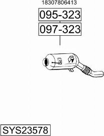 Bosal SYS23578 - Система випуску ОГ autocars.com.ua