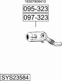 Bosal SYS23584 - Система випуску ОГ autocars.com.ua