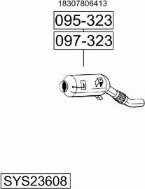 Bosal SYS23608 - Система випуску ОГ autocars.com.ua